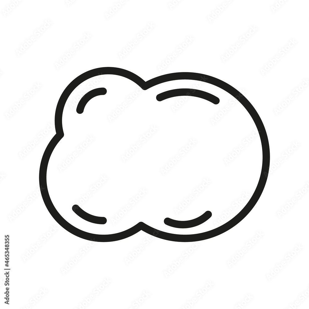 Cloud Outline Vector Icon. Illustration Of A Stroke Vector On A White Background. For App And Website Cloud Outline Vector Icon. Illustration Of A Stroke Vector On A White Background. For App And Website