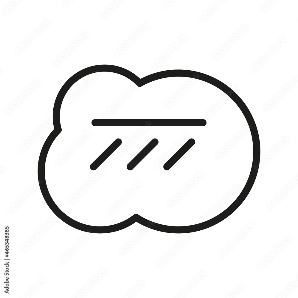 Cloud Outline Vector Icon. Illustration Of A Stroke Vector On A White Background. For App And Website Cloud Outline Vector Icon. Illustration Of A Stroke Vector On A White Background. For App And Website