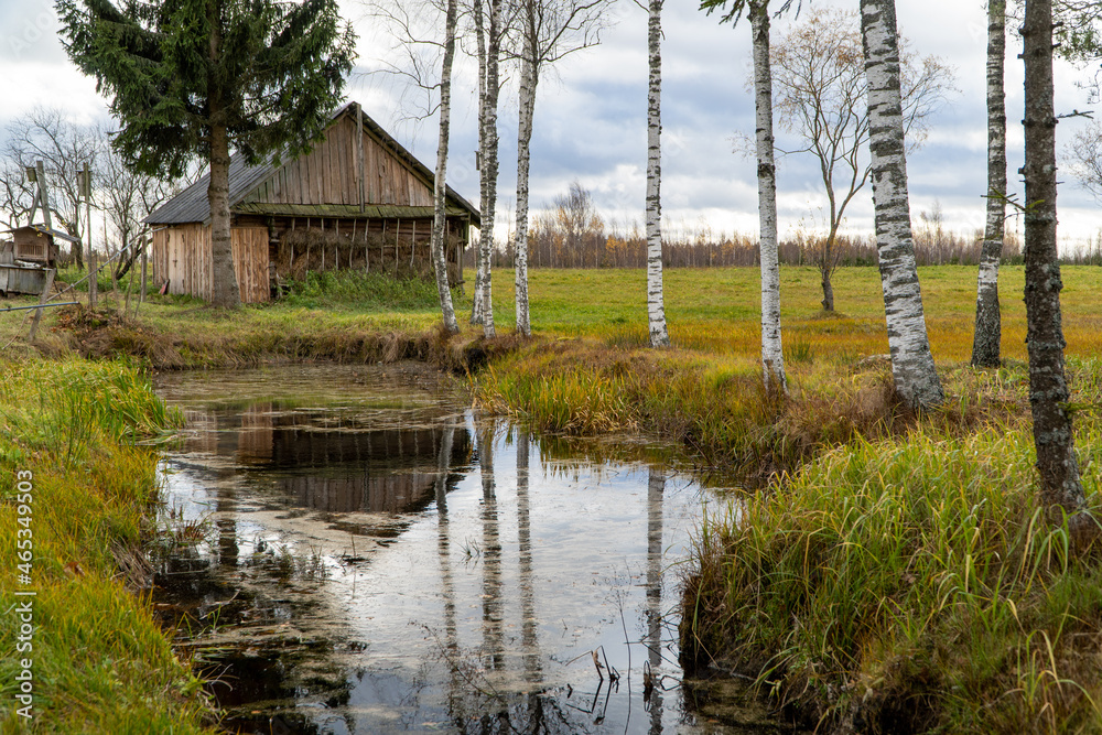 landscape with a house landscape with a house