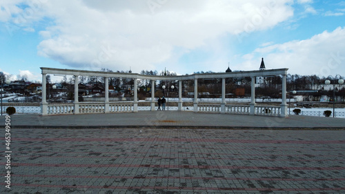 Alexandrov, Russia - 03 April 2021: Russian cities, Alexander Arch