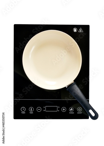 Single induction burner with frypan flat lay