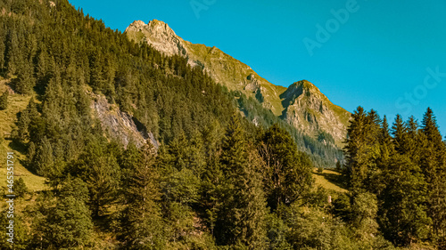 Beautiful alpine summer view at the famous Gro  glockner high Alpine road  Salzburg  Kaernten  Austria