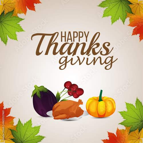 Happy thanksgiving day celebration background