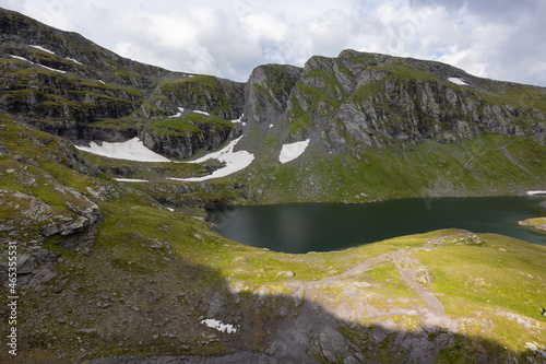 Amazing hiking day in one of the most beautiful area in Switzerland called Pizol in the canton of Saint Gallen. What a wonderful landscape in Switzerland at a sunny day.