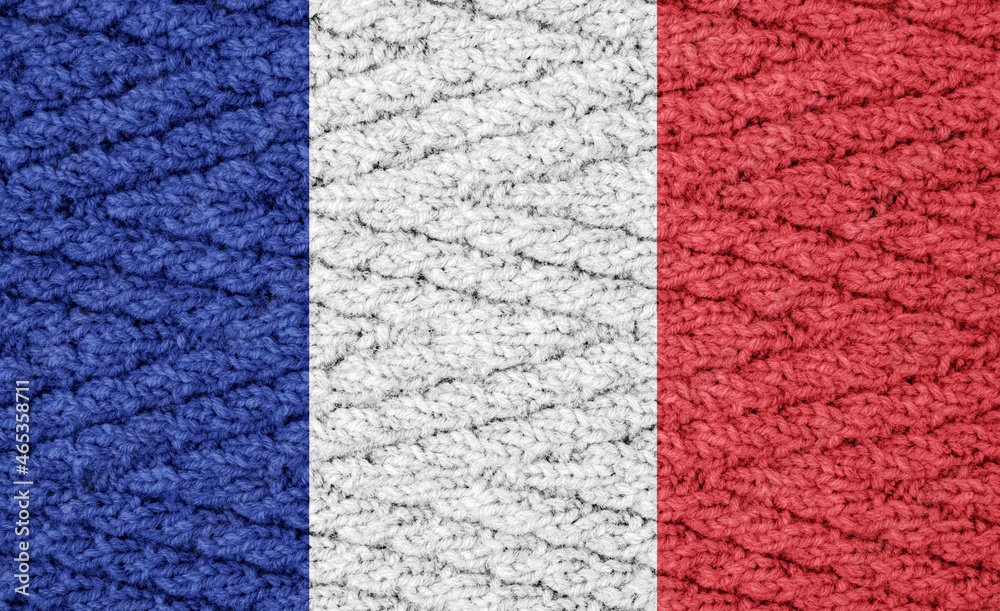 Flag on the knitted surface Flag on the knitted surface
