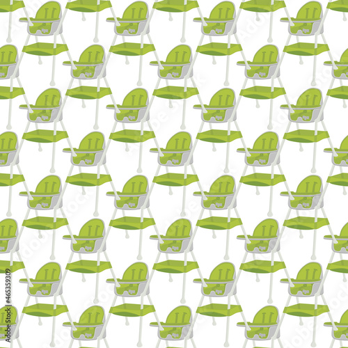 Illustration on theme colorful modern child high chair
