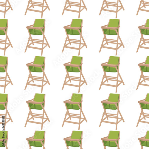 Illustration on theme colorful modern child high chair