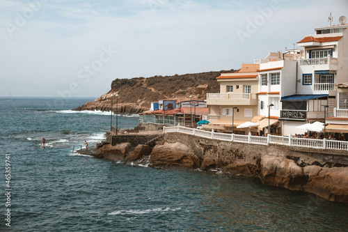 La Caleta fishing village in Tenerife, Canary island.  photo