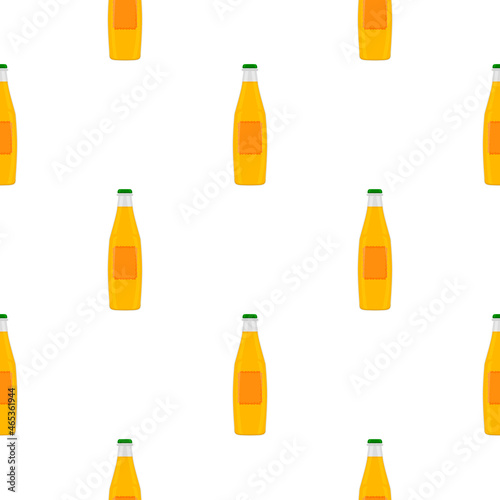 Illustration on theme seamless beer glass bottles with lid for brewery