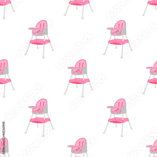 Illustration on theme colorful modern child high chair