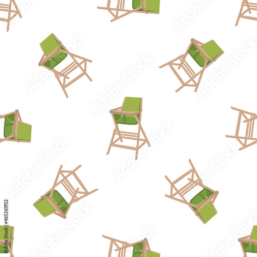 Illustration on theme colorful modern child high chair