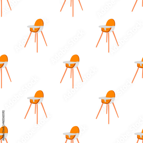 Illustration on theme colorful modern child high chair