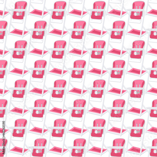 Illustration on theme colorful modern child high chair
