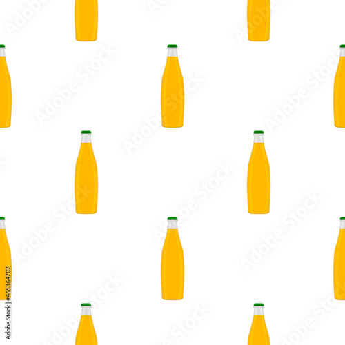 Illustration on theme seamless beer glass bottles with lid for brewery