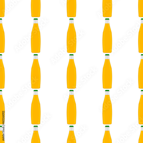 Illustration on theme seamless beer glass bottles with lid for brewery