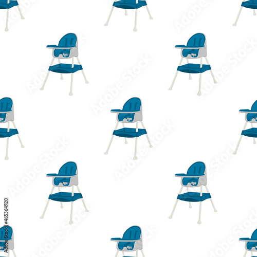 Illustration on theme colorful modern child high chair