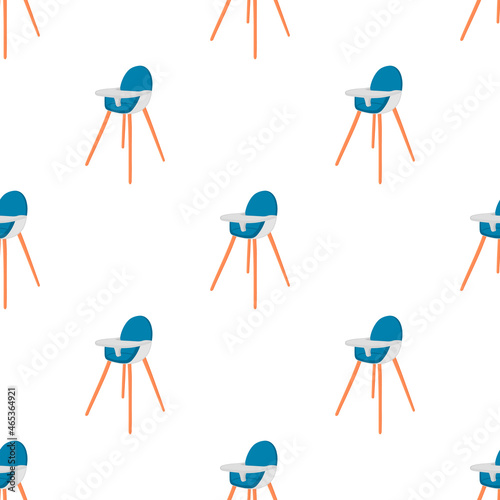 Illustration on theme colorful modern child high chair