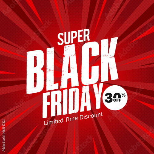 Black Friday Sale Social Media post and Web banner Vector Design Template 