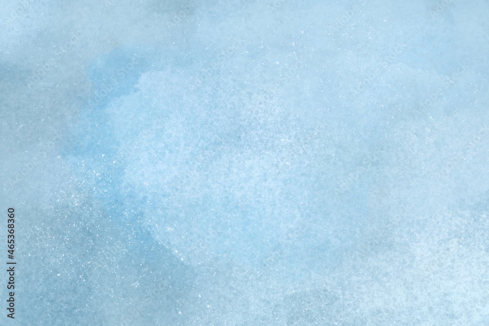 Fototapeta premium blue background with snow, simple watercolor background with bubbles, stains, ocean, minimalistic wallpaper, turquoise teal paint, sea, water, light, color splash, Christmas, winter, snowflake, flakes