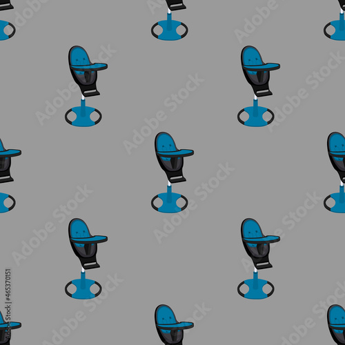 Illustration on theme colorful modern child high chair