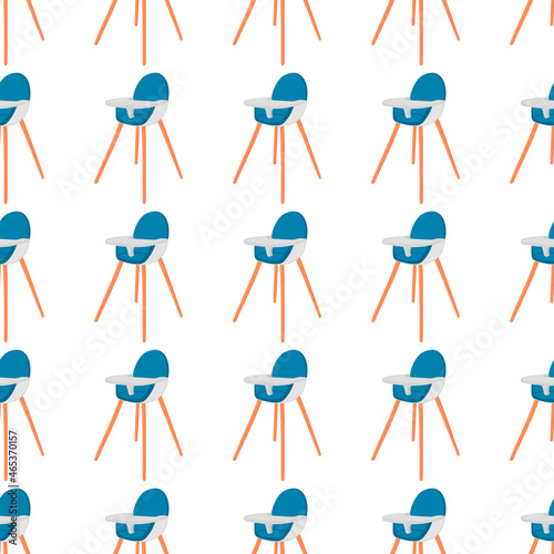 Illustration on theme colorful modern child high chair