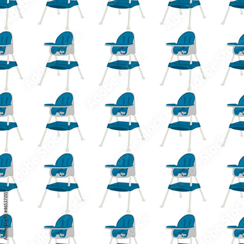 Illustration on theme colorful modern child high chair