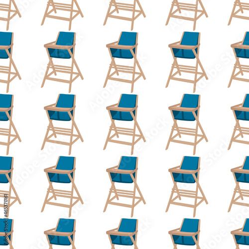 Illustration on theme colorful modern child high chair