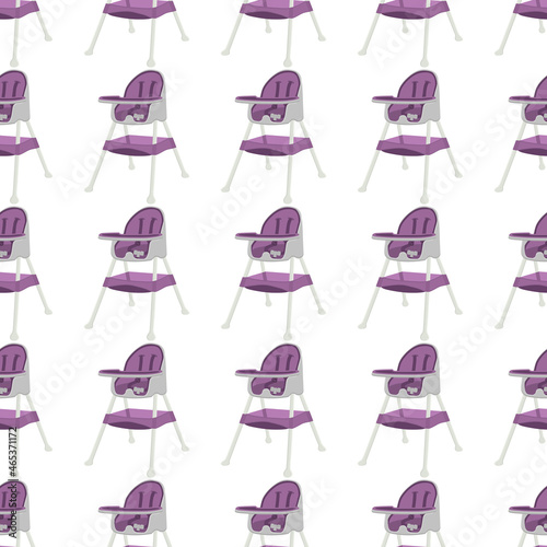 Illustration on theme colorful modern child high chair