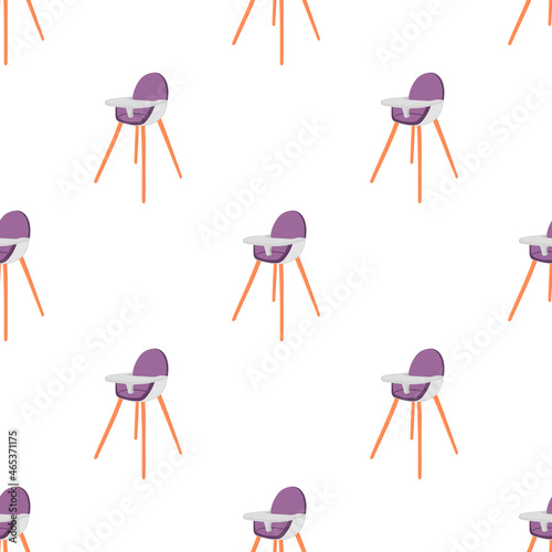 Illustration on theme colorful modern child high chair