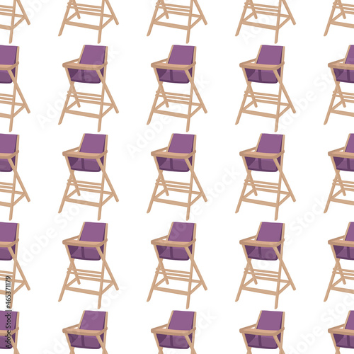 Illustration on theme colorful modern child high chair