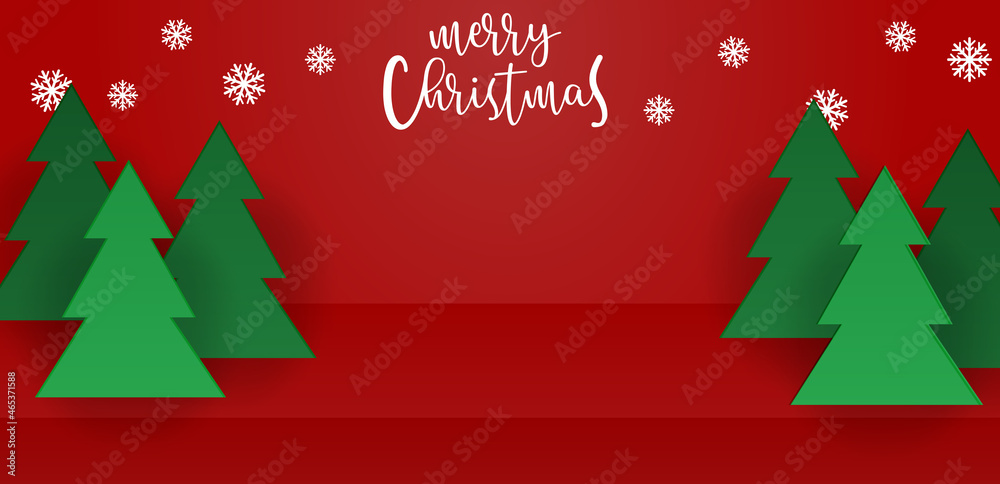Christmas background. Christmas space for text. Product display, poster, greeting cards, headers, website banner. Podium product display.