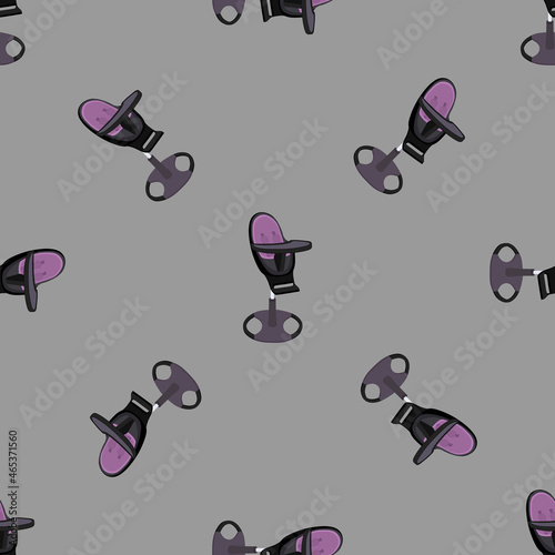 Illustration on theme colorful modern child high chair
