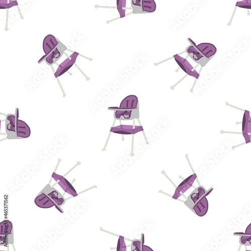 Illustration on theme colorful modern child high chair