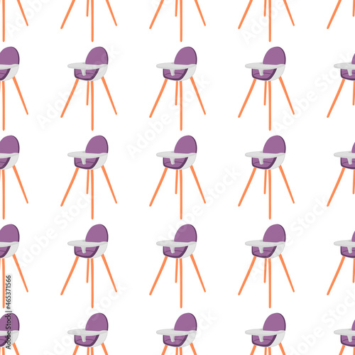 Illustration on theme colorful modern child high chair