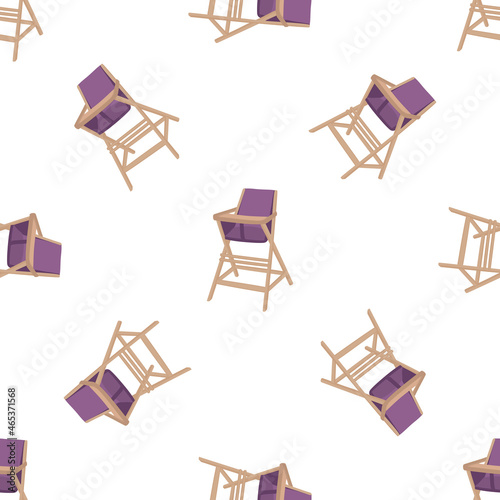 Illustration on theme colorful modern child high chair