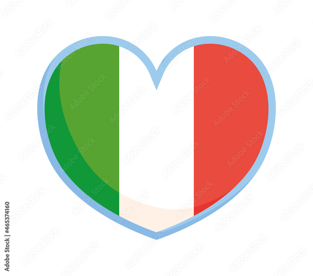 italy heart badge