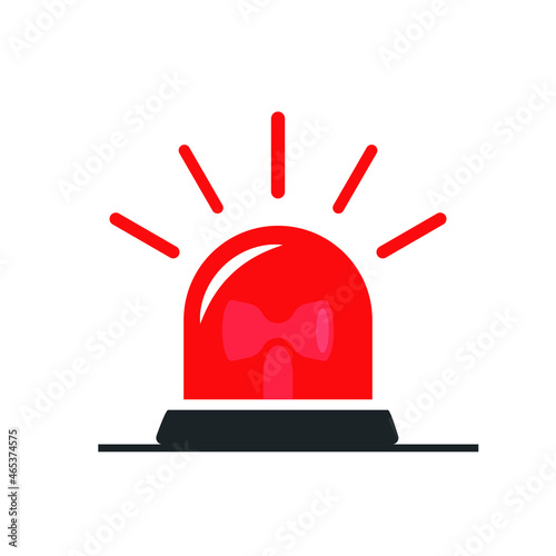 Police siren car icon. Light flashers symbol concept. Siren rescue or ambulance light. Vector illustration on white background