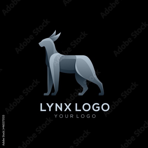 Logo illustration lynx gradient colorful style