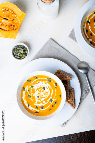 pumpkin creamy soup for lunch