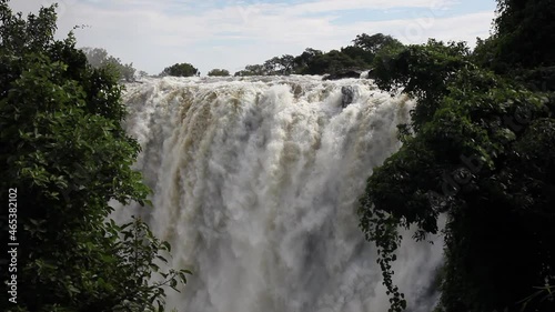 Victoria Falls in full flood, waterfall in Zambia