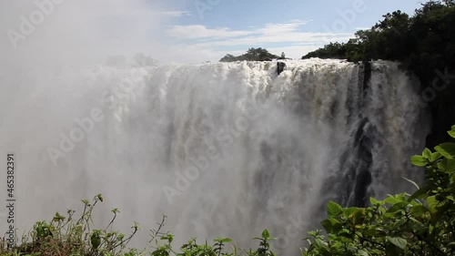 Victoria Falls in full flood, waterfall in Zambia