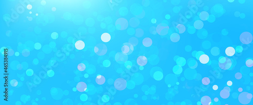 Winter Holiday Christmas Background with Marvellous Sparkles and Glitter. Luxurious Princess Wallpaper with Awesome Bokeh Texture. Sky Blue Festive Wallpaper.