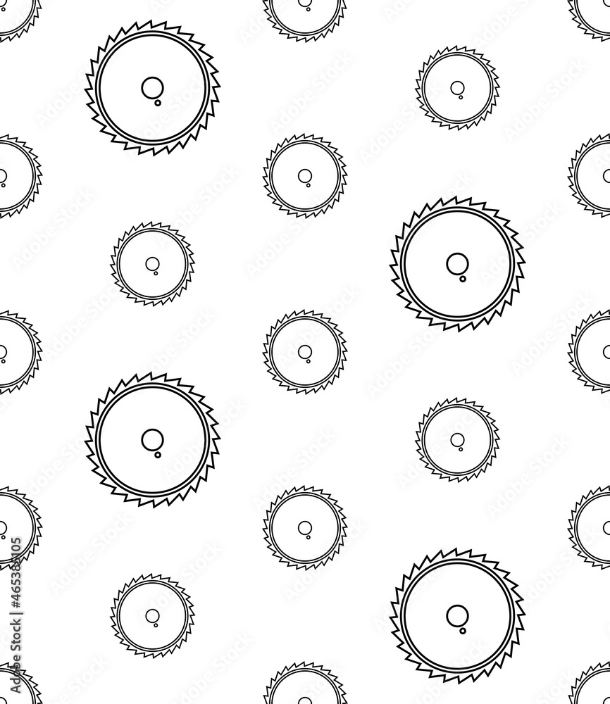 Saw Blade Icon Seamless Pattern Y_2110002