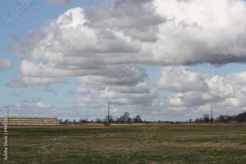 meadows and fields in the rays of the autumn sun