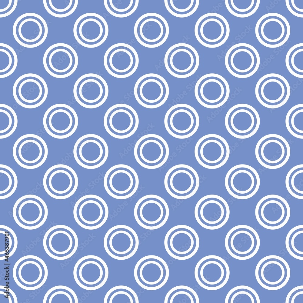 Seamless vector pattern with white dots on a pastel blue background