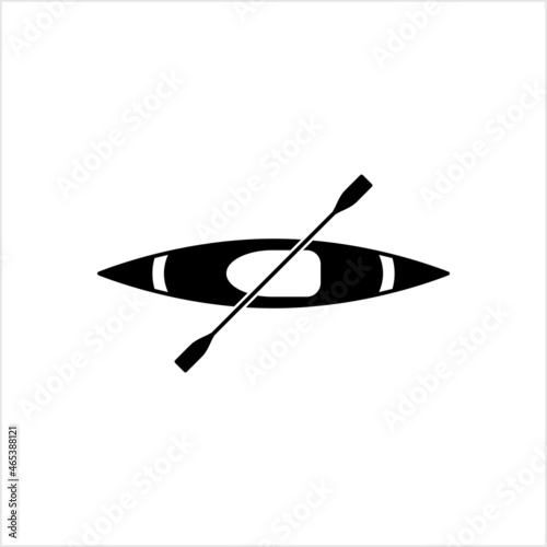 Kayak Icon, Small, Narrow Water Craft Used For Adventure Extreme Games