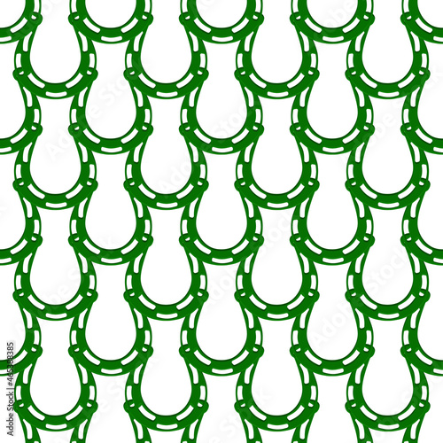 Illustration on theme Irish holiday St Patrick day, seamless horseshoes