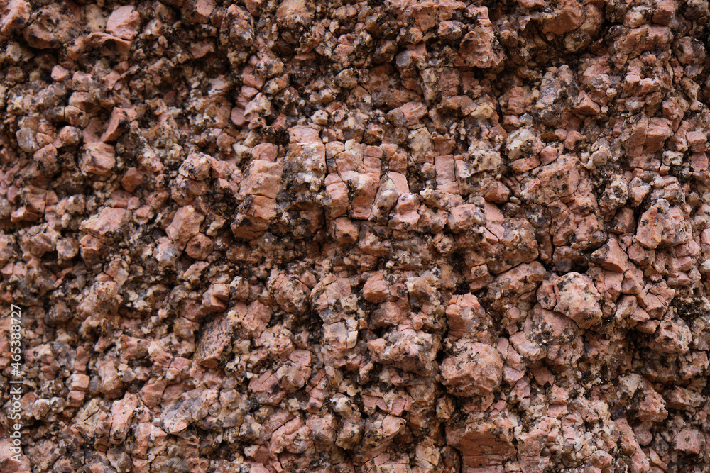 close up texture of pink granite (igneous batholith) close up texture of pink granite (igneous batholith)