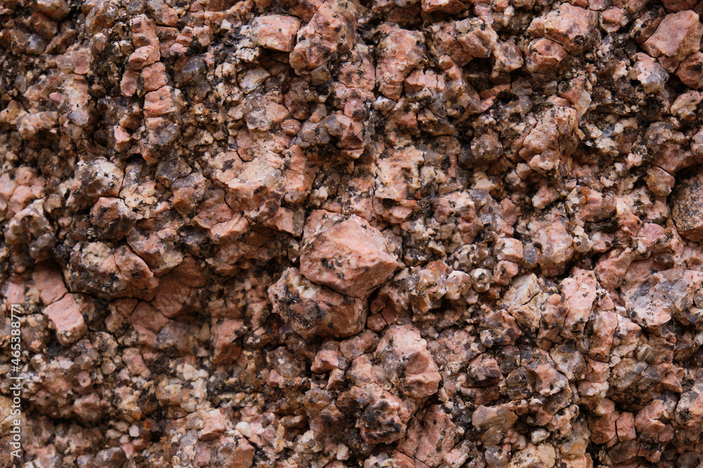 close up texture of pink granite (igneous batholith) close up texture of pink granite (igneous batholith)