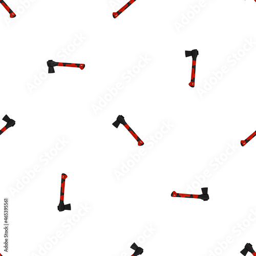Illustration on theme pattern steel axes with wooden handle